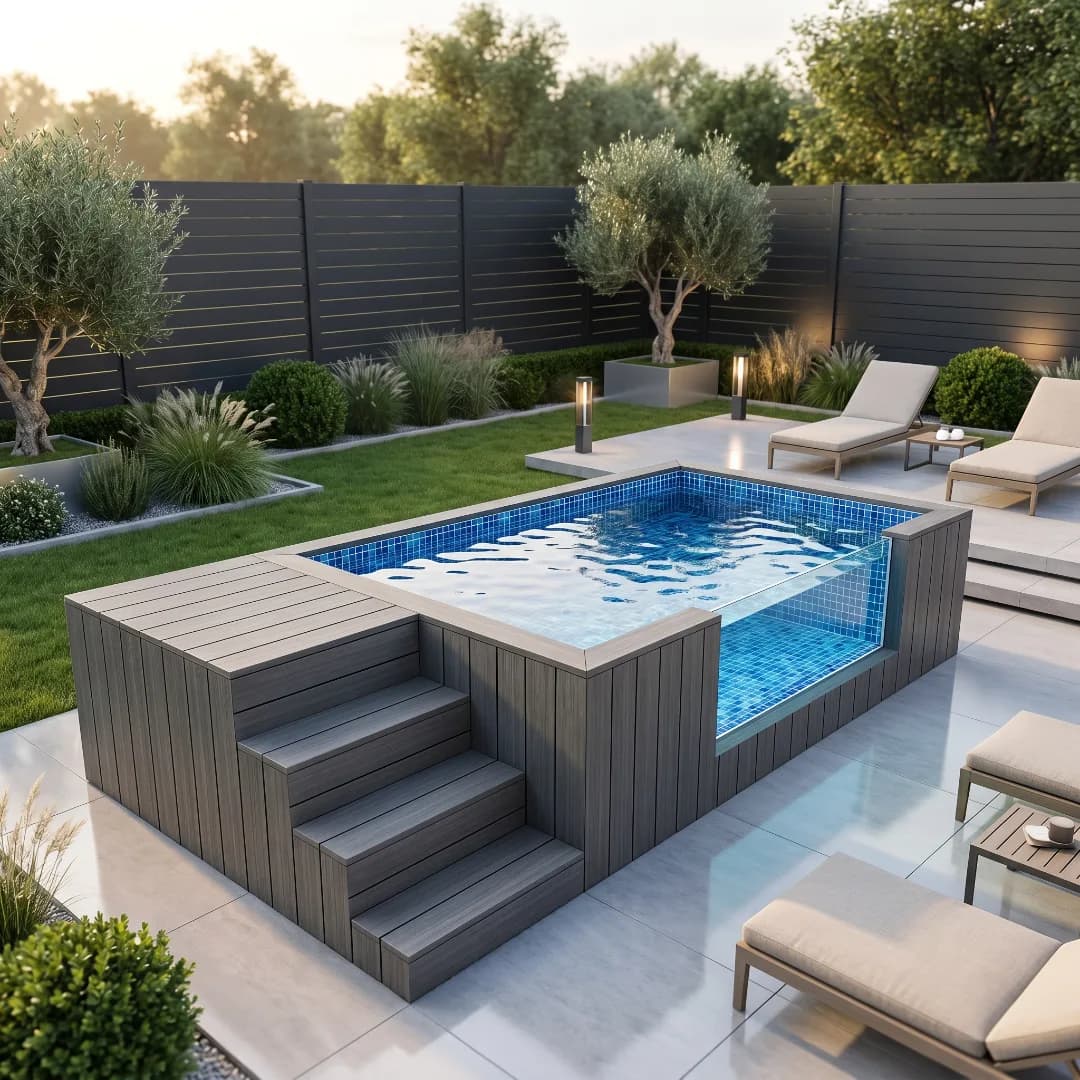 Piscine sans permis en fonctionnement